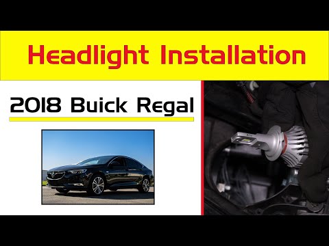 Buick Regal Sportback Headlights Low Beam H7 LED Bulbs Install Change