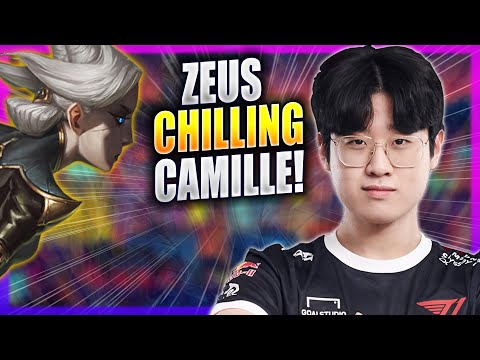 ZEUS CHILLING WITH CAMILLE! - T1 Zeus Plays Camille TOP vs Singed! | Season 2023