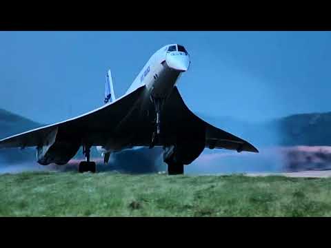Concorde lands in Rio - Unreal shape Air France - Supersonic