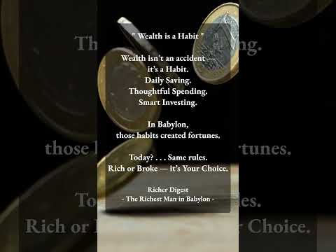 The Richest Man in Babylon - Wealth is a Habit