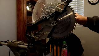 How to Change the Blade ON A  Ryobi Miter Saw