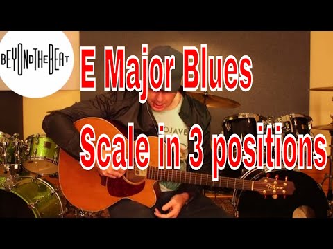 E Major Blues Scale Moving Up The Guitar Neck