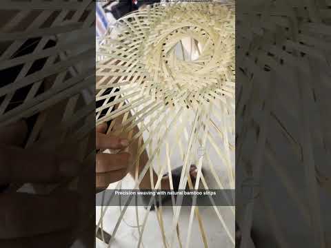 Modern Bamboo Pendant Light Made at Scale