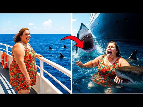 Thumbnail for 450 Pound Woman FALLS Off Cruiseship Into Shark Infested Waters!