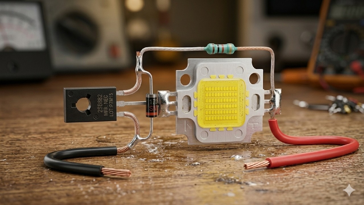 Amazing Automatic LED Light Circuit – Super Easy DIY