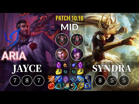 CGA Aria Jayce vs Syndra Mid - KR Patch 10.18