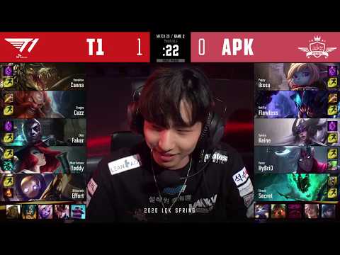 2020 LCK Week 3 - APK vs T1 Game 2 - APK Prince vs T1 G2 W3D4
