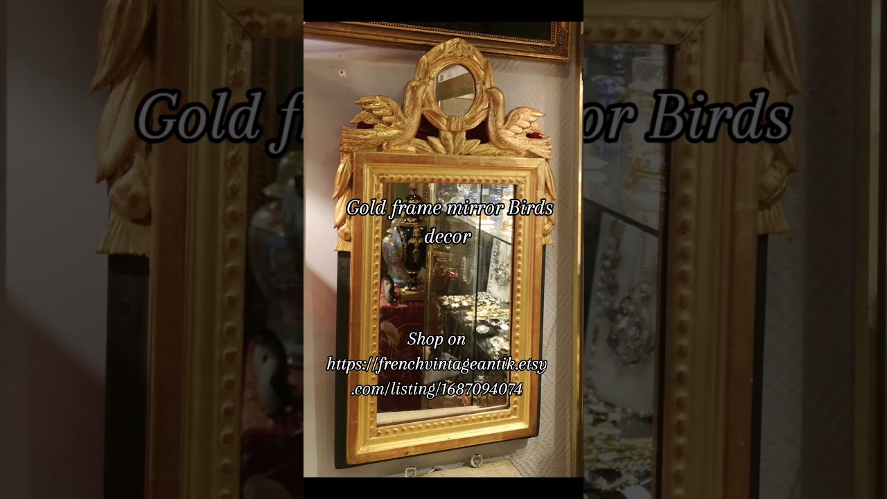 Gold frame mirror https://frenchvintageantik.etsy.com/listing/1687094074 #mirror #walldecor #paris