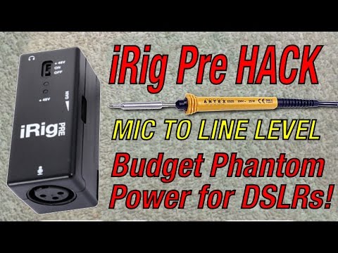 iRig Pre Budget XLR phantom power preamp Hack cheap - Microphone to Line in Level Budget