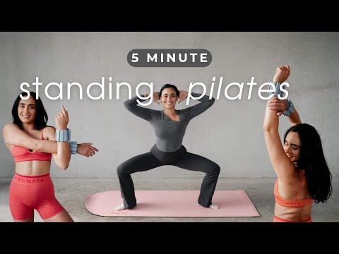 5 MIN STANDING PILATES | Full Body Workout (All Levels)