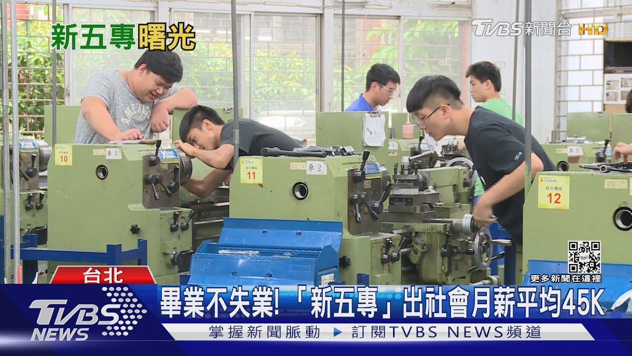 畢業不失業！　「新五專」出社會月薪平均45K
