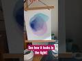 Alcohol ink artwork in blue pink and gold. Velum paper is an alternative to yupo.