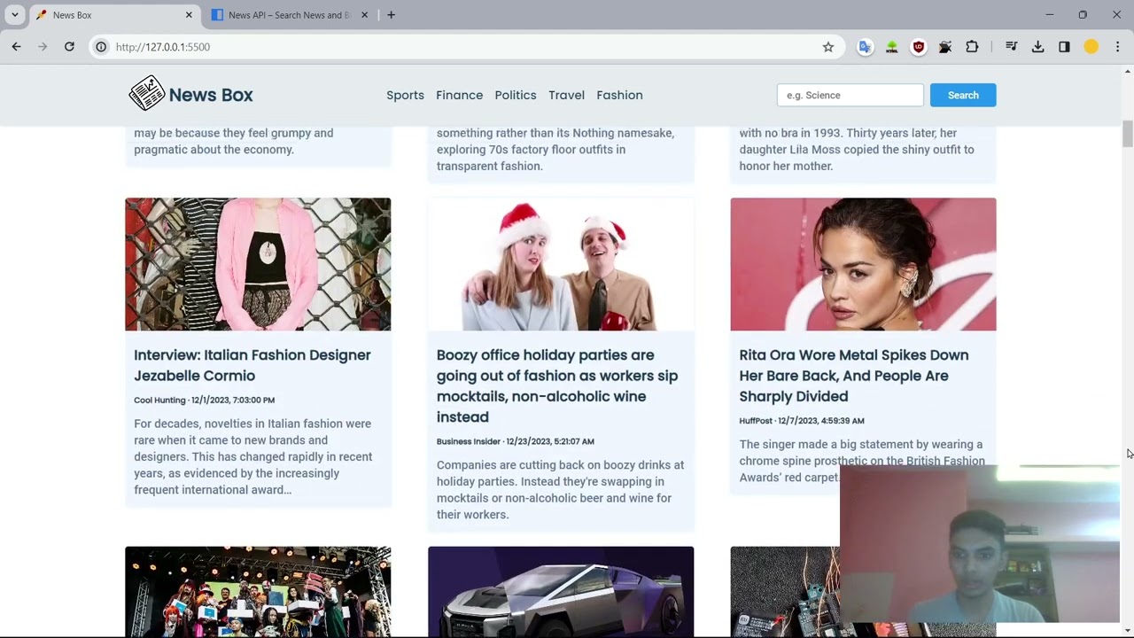 News App using HTML, CSS, Javascript & NewsAPI