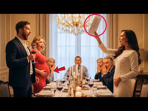 Husband Introduced Pregnant Secret Lover at Family Dinner, Then Wife Revealed Papers That Left Him S