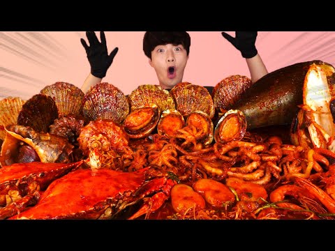 ENG SUB)Massive Spicy Seafood Boil Braised Eating Mukbang🔥Korean Seafood ASMR 후니 Hoony Eatingsound
