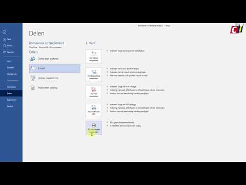 Word - delen via Bestand