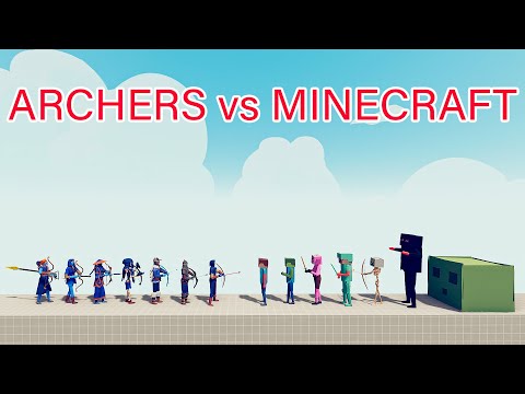 ARCHERS Team vs MINECRAFT Team - Totally Accurate Battle Simulator TABS