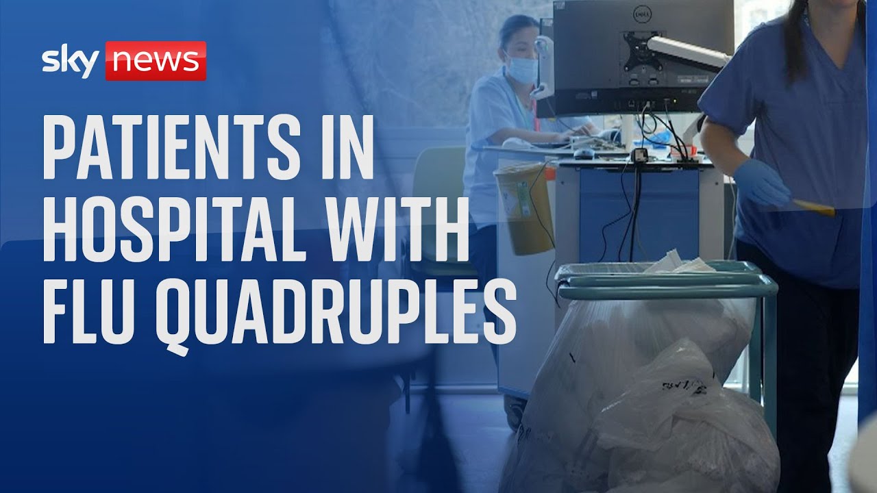 The number of patients in hospital with flu quadruples