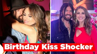Elizabeth Hurley Kisses Billy Ray Cyrus in Birthday Tribute