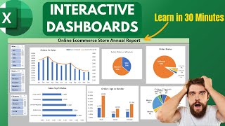 Learn How To Create Interactive Dashboards With Excel ✨📊 | Learn In Just 30 Minutes 😮😱