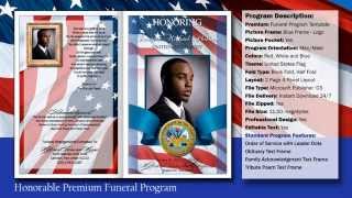 Honorable Funeral Program Obituary | Military