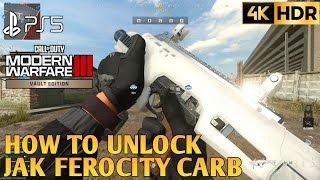 How to Unlock Jak Ferocity Carb MW3 Jak Ferocity Carb Attachments | How to Get Jak Ferocity Carb MW3