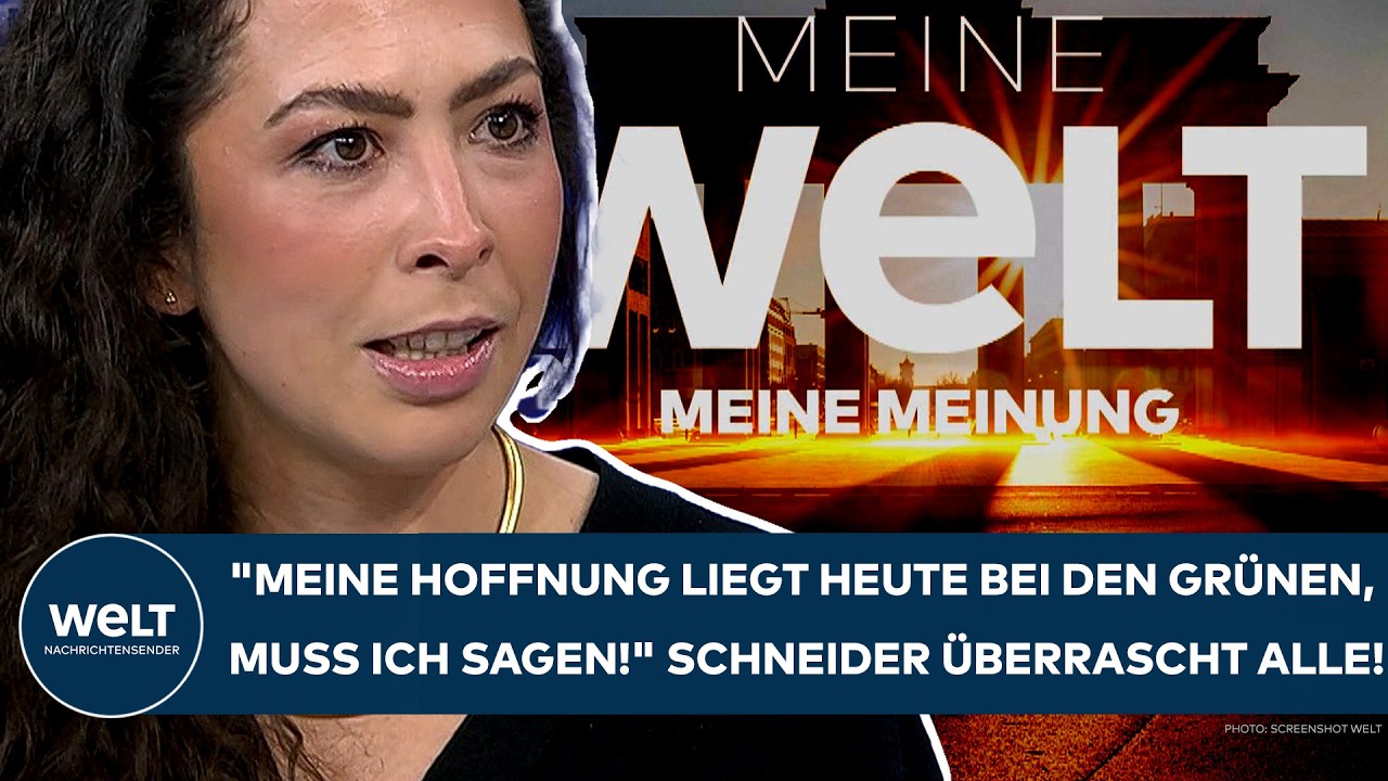DEUTSCHLAND: "Meine Hoffnung liegt heute bei den Grünen, muss ich sagen!" Schneider überrascht alle!