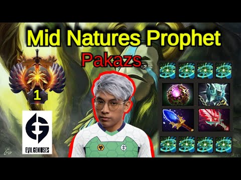[EG.Pakazs] Mid Lane Natures Prophet Pro Gameplay [7.32D]