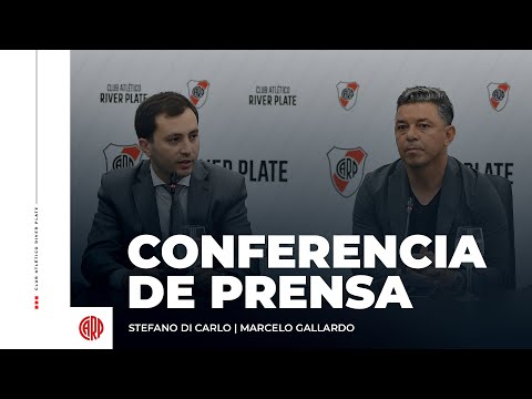 Stefano Di Carlo y Marcelo Gallardo anuncian la renovación del DT hasta 2026.