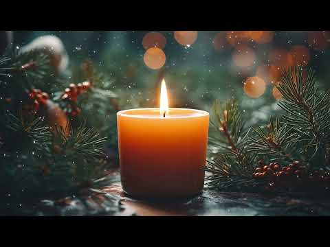 Сhristmas candle animation, Christmas candle frame art, Christmas candle video loop
