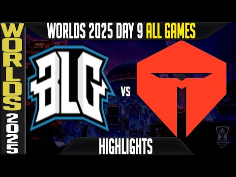 TES vs BLG Highlights ALL GAMES | Worlds 2025 Day 9 Swiss Stage | TOP Esports vs Bilibili Gaming