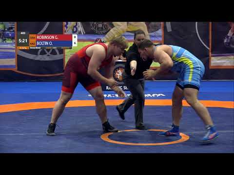 BRONZE FS - 125 kg: G. ROBINSON (USA) v. O. BOLTIN (KAZ)