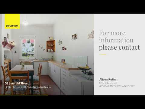 58 Emerald Street, Donnybrook, WA 6239, 2房, 1浴, House