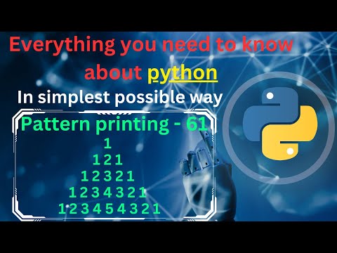 Pattern Printing 61 Numbers 37 Pattern Printing In Python Tutorial Python Full Course