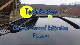 Chrysler Sunroof Calibration