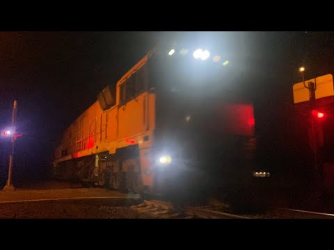Up 6KT8 Great Southern with NR30 and NR31 at Inverleigh at night heading towards Melbourne 26/1/2024