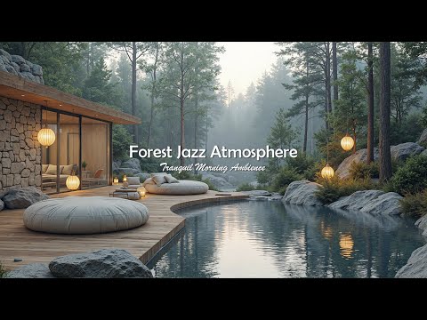 Forest Jazz Atmosphere For Relaxing Mind | Gentle Jazz Music With Nature Sound To Relieve Stress