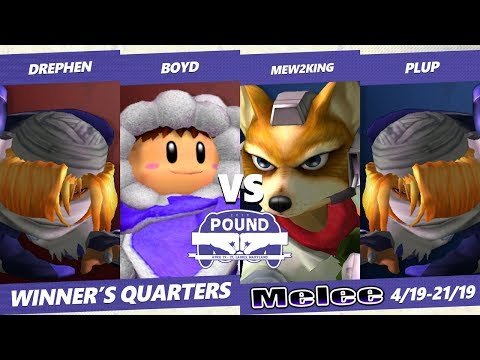 Pound 2019 SSBM Teams -  Boyd & Drephen VS  Mew2King & Plup - Smash Melee Winner's Quarters