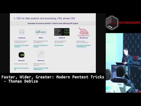 #HITB2018AMS  CommSec D1 -  Faster, Wider, Greater: Modern Pentest Tricks - Thomas Debize
