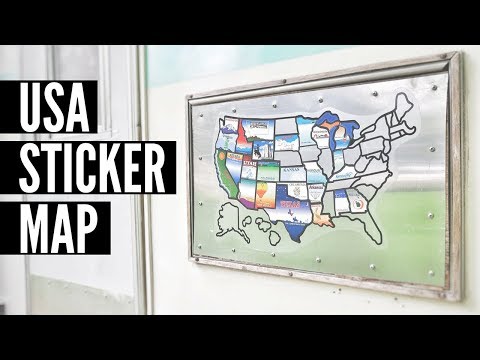 USA Sticker Map for RVs 🚐🇺🇸 Full Time RV Living ✌🌎 Map of the United States for My RV