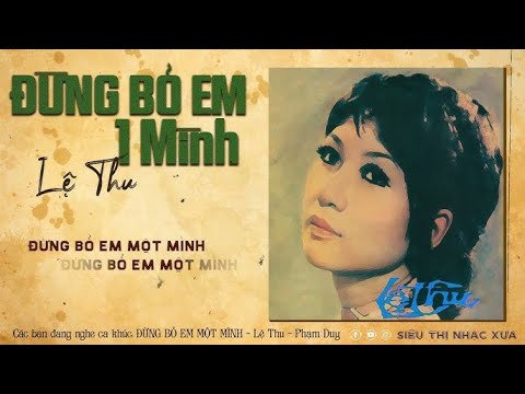 Đừng Bỏ Em Một Mình - Lệ Thu (Trước 1975)  | Karaoke BEAT NHẠC Pre 1975 - Âm Thanh Ma Mị Rợn Người