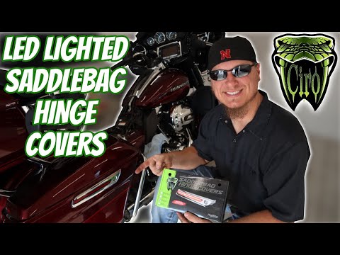 How to install lighting on your saddlebag hinges! Ciro3d LED lighted hinge covers.