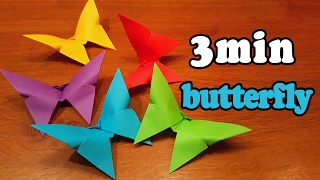 How To Make an Easy Origami Butterfly (in 3 MINUTES!)