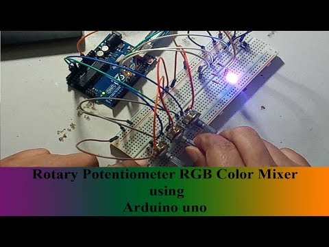 #EB- 20 Rotary potentiometer RGB color mixer using Arduino uno | Earthbondhon