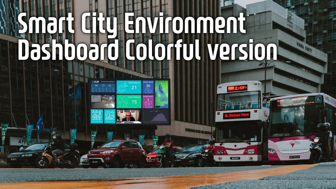 Smart City Environment Dashboard Colorful version theme.