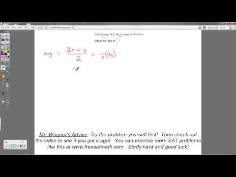 SAT Math - Question #44 (Mean or "Average" Problems and Dividing Fractions)