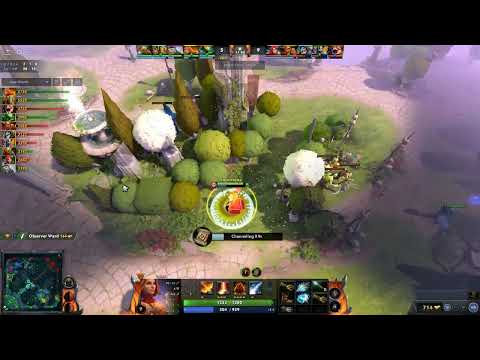 Arteezy - Lina Safelane | Dota 2 7.32d Gameplay