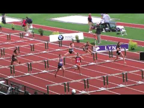 Womens Heptathlon 100m hurdles Heat 1 2011 USA Junior T&F Champs June 23, 2011