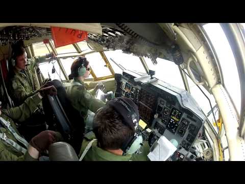 Inside C-130 Herc cockpit during first 3 minutes of takeoff
