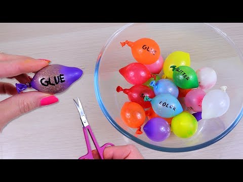 ROBIĘ SLIME Z MINI BALONÓW! Rozcinanie balonów - diy slime z 20 miniaturowych balonów!